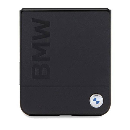 Original Case SAMSUNG GALAXY Z FLIP 5 BMW Leather Hot Stamp (BMHCZF5SLLBK) black