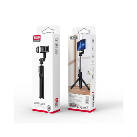 Statyw Tripod z Pilotem Bluetooth / Bezprzewodowy Selfie Stick / Kijek do Zdjęć XO SS09 czarny