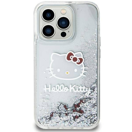 Hello Kitty Liquid Glitter Charms Kitty Head Case for iPhone 11 / Xr - Silver