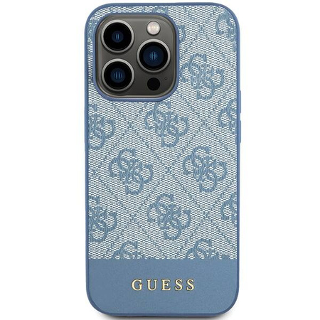 Oryginalne Etui APPLE IPHONE 15 PRO Guess Hardcase 4G Stripe Collection (GUHCP15LG4GLBL) niebieskie