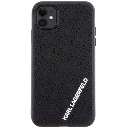 Etui Karl Lagerfeld 3D Rubber Multi Logo do iPhone 11 / Xr - czarne