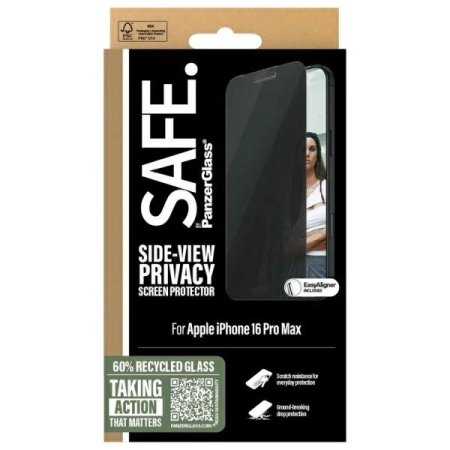 SAFE by PanzerGlass iPhone 16 Pro Max 6,9&quot; Privacy Displayschutzfolie Ultra-Wide Fit SAFEP95878