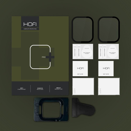 SZKŁO HYBRYDOWE HOFI HYBRID PRO+ 2-PACK APPLE WATCH 7 / 8 / 9 (45 MM) BLACK