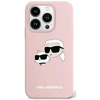 Karl Lagerfeld KLHMP15LSKCHPPLP iPhone 15 Pro 6.1" różowy/pink hardcase Silicone Karl & Choupette MagSafe