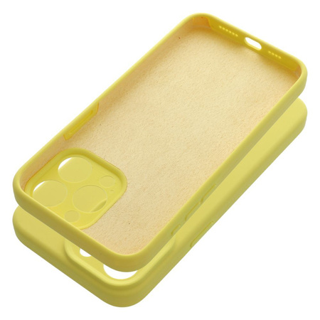 Futerał SILICONE 2mm do IPHONE 15 Pro Max żółty