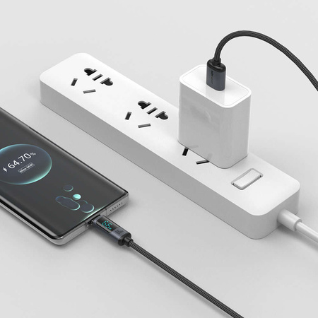 USB C - USB A Kabel 66W 1,2m mit LED-Anzeige Joyroom S-AC066A16 - Schwarz