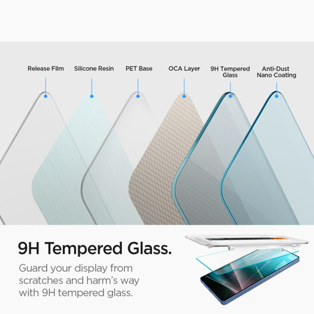 Spigen szkło hartowane Spigen Glas.Tr "EZ Fit" 2-Pack do Samsung Galaxy S25 Ultra Przezroczyste