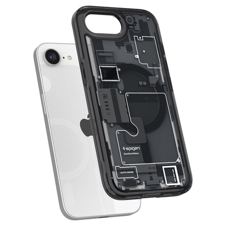 SPIGEN futerał ULTRA HYBRID MAG kompatybilny z MagSafe do IPHONE 16E 2025 zero one black