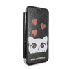 Oryginalne Etui IPHONE X / XS Karl Lagerfeld Book Valentine (KLFLBKPXVDCBK) czarne