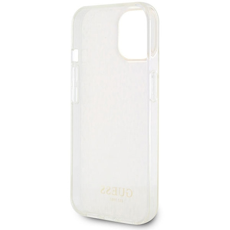 Etui Guess IML Faceted Mirror Disco Iridescent do iPhone 15 - różowe