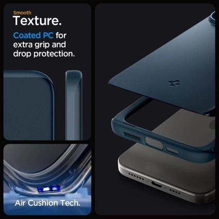 Spigen Thin Fit, Metallschiefer – iPhone 15 Pro