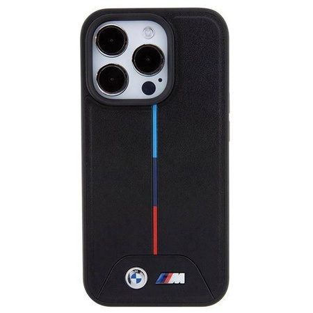 Etui BMW Quilted Tricolor MagSafe na iPhone 15 Pro - czarne