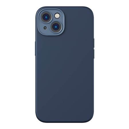 Baseus Liquid Silica Magnetic Case and Tempered Glass set for iPhone 14 Plus (blue)