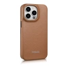 iCarer CE Premium Leather Folio Case skórzane etui iPhone 14 Pro z klapką magnetyczne MagSafe brązowy (WMI14220714-BN)