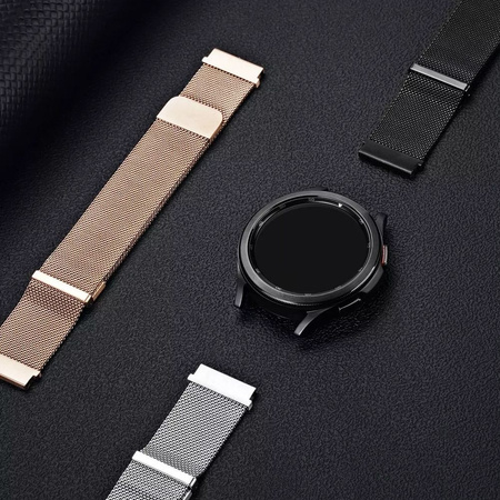 Dux Ducis Magnetic Strap Wristband for Samsung Galaxy Watch / Huawei Watch / Honor Watch (20mm band) Magnetic Wristband Silver (Milanese Version)