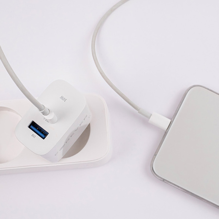 Forever ładowarka sieciowa PD QC TC-07-30AC 1x USB-C 1x USB 30W biała
