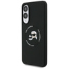 Karl Lagerfeld Silicone Double Heads And Circle MagSafe - Etui Samsung Galaxy S25 Edge (czarny)