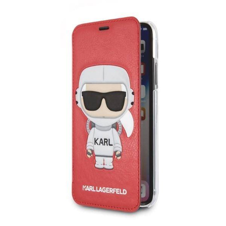 Original Case IPHONE X / XS Karl Lagerfeld Hardcase Karl Space Cosmonaut red