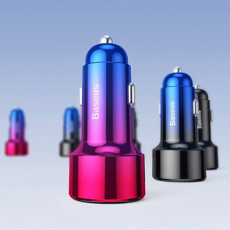 Baseus Magic Series PPS - ładowarka samochodowa Quick Charge 4.0+ / QC3.0 45W 6A czerwony (CCMLC20C-09)