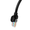 Kabel Ethernet Baseus High Speed Cat 5 RJ-45 1000Mb/s 0.5m okrągły - czarny