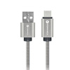 Kabel USB A do USB C Forcell F-Energy QC4.0 3A 66W Metal 1 m C234 srebrny