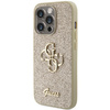 Guess Glitter Script Big 4G Hülle für iPhone 15 Pro Max – Gold
