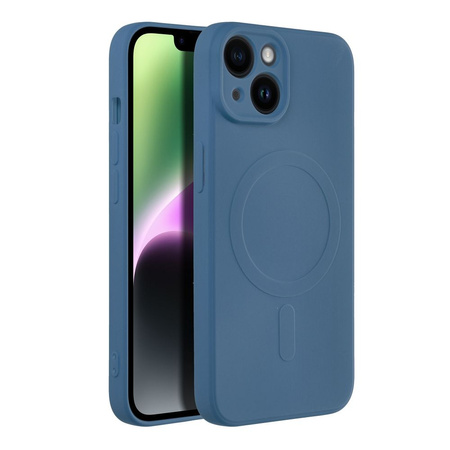 Futerał Silicone Mag Cover kompatybilny z MagSafe do IPHONE 14 niebieski