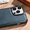 iCarer Leather Oil Wax case for iPhone 14 Pro Max leather case blue (WMI14220720-BU)