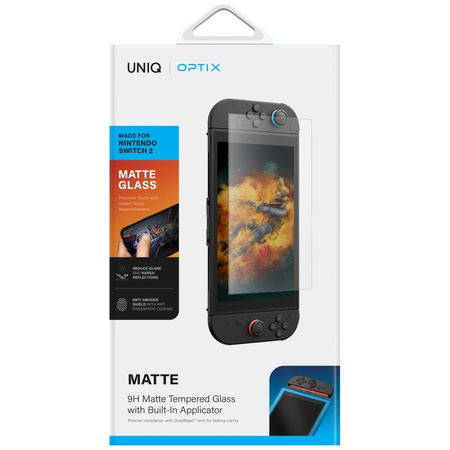 Szkło hartowane UNIQ Optix Matte do      Nintendo Switch 2 matowe