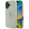 Schutzhülle IPHONE 16 Guess Grained Big 4G Logo Small Classic Logo grün