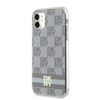 DKNY DKHMN61HCPTSE iPhone 11 / Xr 6.1" beżowy/beige hardcase IML Checkered Mono Pattern & Printed Stripes MagSafe
