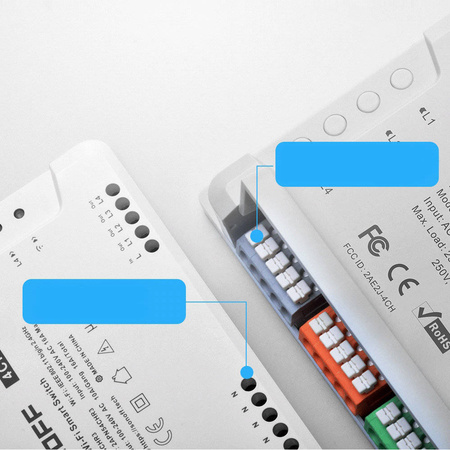 Sonoff Smart 4-Kanal-Relais Wi-Fi-Stromschalter Weiß (4CHR3)