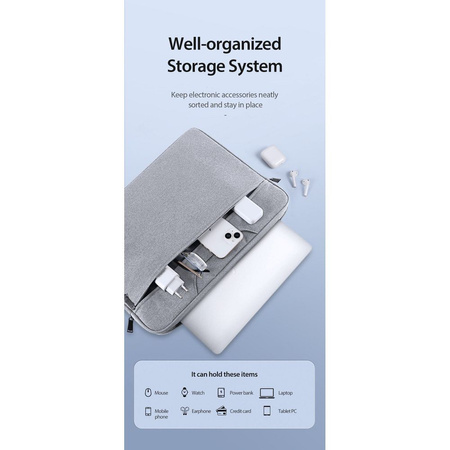 DUX DUCIS LBTC - torba na laptop 15.5-16" Horizontal Handbag - jasno szary