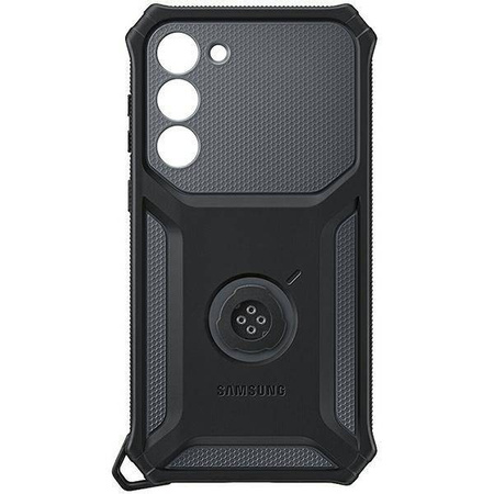 Samsung Rugged Gadget Case für Samsung Galaxy S23+ Rugged Cover Ring Holder Stand Grau (EF-RS916CBEGWW)