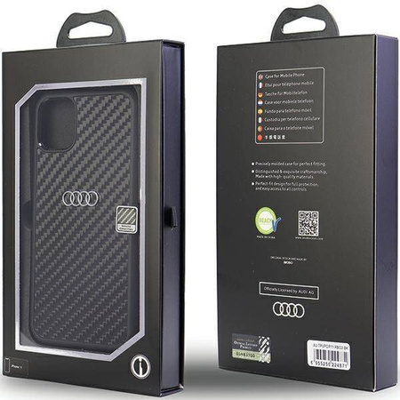 Audi Carbon Fiber iPhone 11 / Xr 6,1" schwarz/schwarzes Hardcase AU-TPUPCIP11-R8/D2-BK