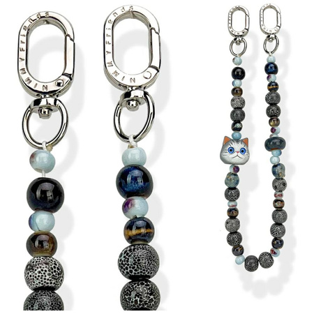 Zawieszka na torebkę handstrap Nimmy New Big Eye Cute Pets 2.0 szary