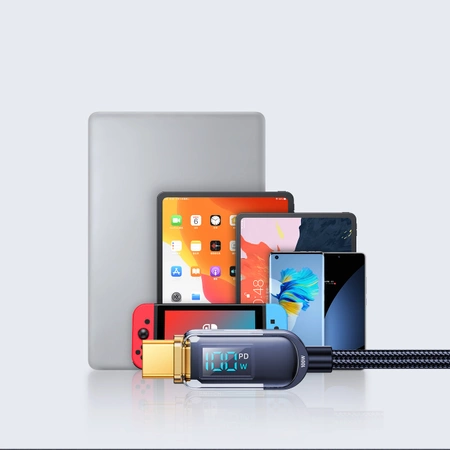 Joyroom USB C - USB C 100W Kabel für schnelles Aufladen und Datenübertragung 1,2 m blau (S-CC100A4)