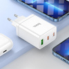 HOCO ładowarka sieciowa 2 x Typ C + USB A + kabel Typ C do Lightning QC PD 35W N33 biała