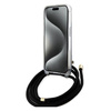 Guess nakładka do iPhone 15 Pro 6,1&quot; GUHCP15LHC4SEK HC CROSSBODY CORD 4G PRINT czarna