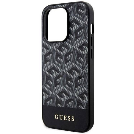 Guess GUHMP14LHGCFSEK iPhone 14 Pro 6.1" schwarz/schwarz Hardcase GCube Stripes MagSafe