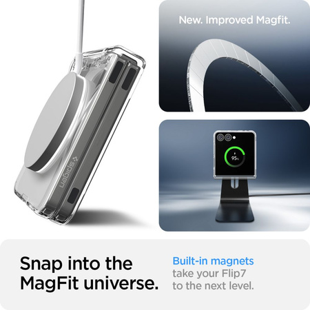 SPIGEN AIRSKIN MAG MAGSAFE GALAXY Z FLIP 7 CRYSTAL CLEAR/WHITE