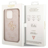 Guess 4G Big Metal Logo Hülle für iPhone 15 Pro – Rosa