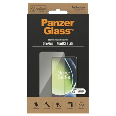 PanzerGlass Ultra-Wide Fit tempered glass on OnePlus Nord CE 3 Lite