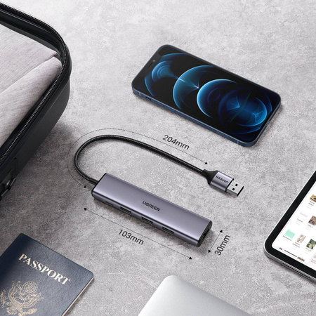 Ugreen uSB HUB Splitter - 4x USB 3.0 Grey (CM473 20805)