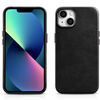 iCarer Oil Wax Premium Leather Case skórzane etui iPhone 14 Plus magnetyczne z MagSafe czarny (WMI14220703-BK)