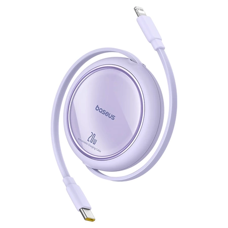 Baseus Free2Pull einziehbares USB-C/ Lightning -Kabel 20 W 1 m – Lila