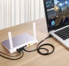 Ugreen płaski kabel przewód internetowy sieciowy Ethernet patchcord RJ45 Cat 7 STP LAN 10 Gbps 10 m czarny (NW106 11265)