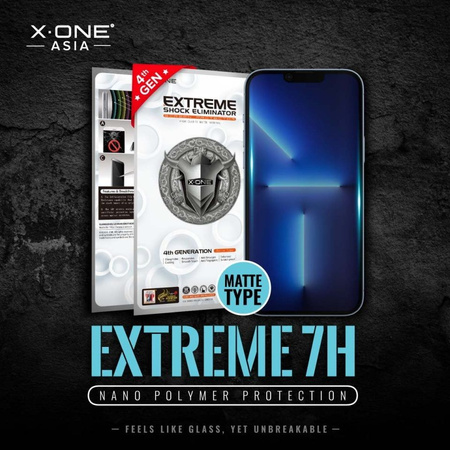 Szkło hartowane X-ONE Extreme Shock Eliminator 4th gen. Matowe - do iPhone 13 Pro Max/14 Plus