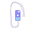 Zawieszka SWING do telefonu z regulacją długości / długość sznura 165cm (max 82,5cm w pętli) / na ramię lub szyję - białofioletowy