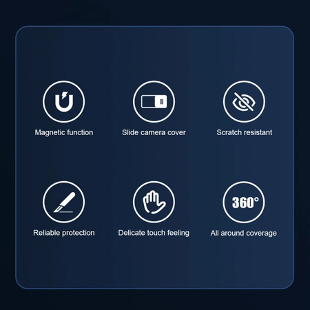 Nillkin CamShield Pro Magnetische Hülle iPhone 14 Plus Cover Kameraschutz Blau (mit MagSafe)